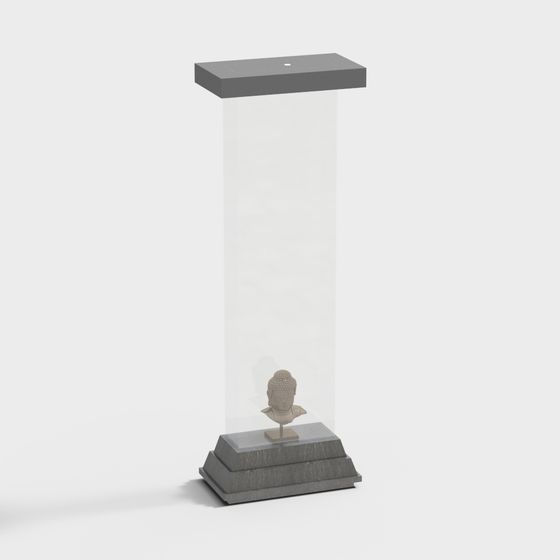 Buddha Bust Display Stand 3D model