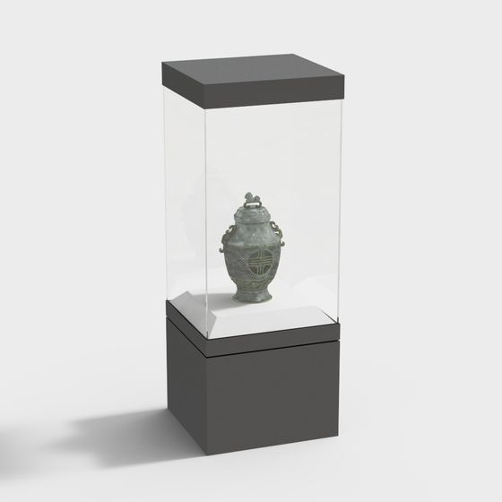 Antique Display Case 3D model