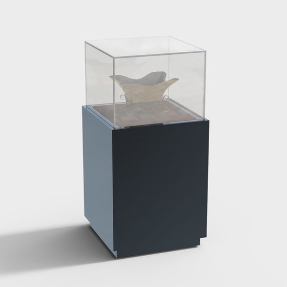 Elegant Display Cabinet 3D model