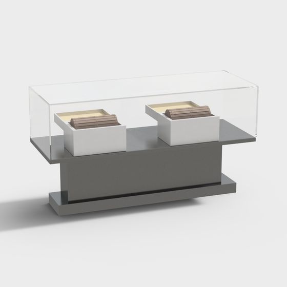 Minimalist Display Cabinet 3D model