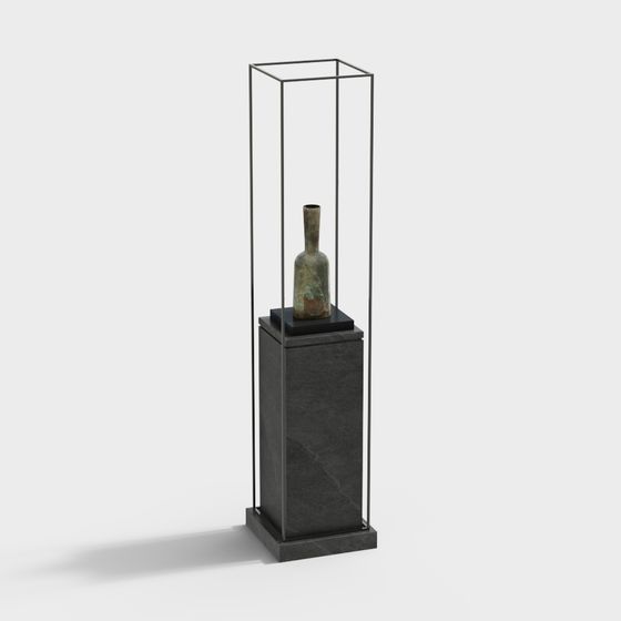 Antique Display Cabinet 3D model