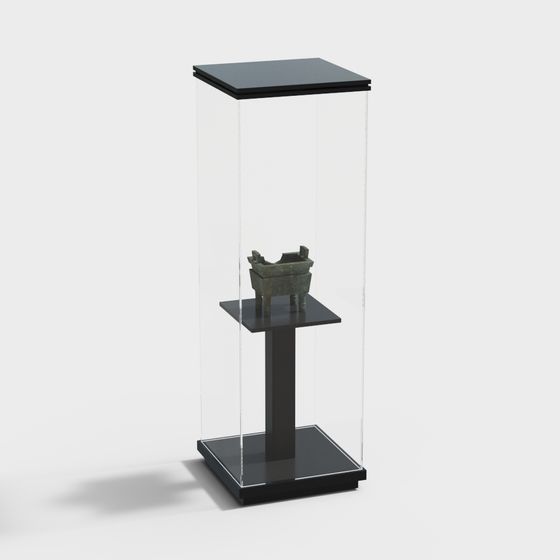 Antique Display Cabinet 3D model
