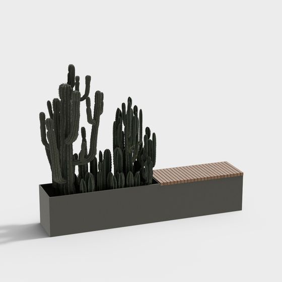 Desert Oasis Planter 3D model