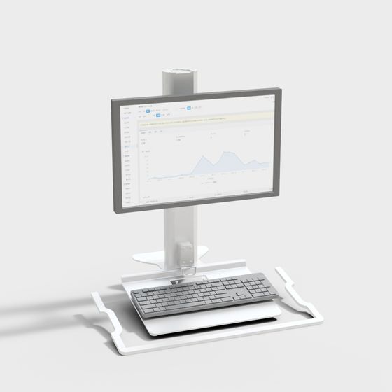 Modern Minimalist Desk 3D model