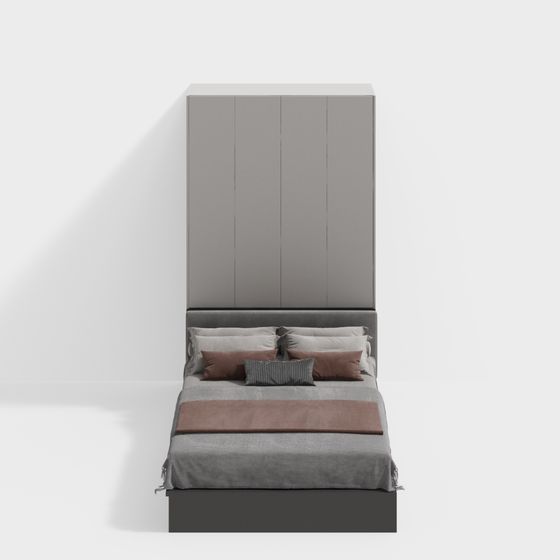 Foldable Bed and Wardrobe 3D model