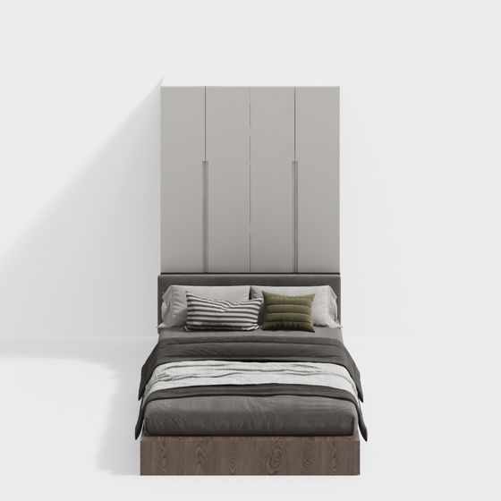 Elegant 3D Bed Frame Model for Contemporary Spaces