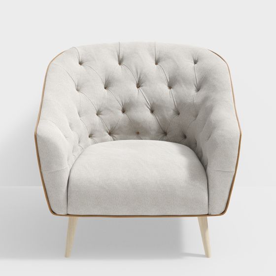 Cozy Corner Chair 3D model for Creative Spaces