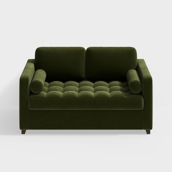 Velvet Comfort 3D Model Sofa
