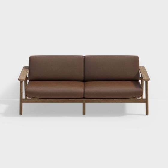 Stylish Low-Polygon 3D Sofa Model for Modern Interiors