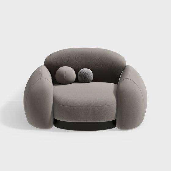 Elegant 3D Model Sofa with Modern and Vintage Flair