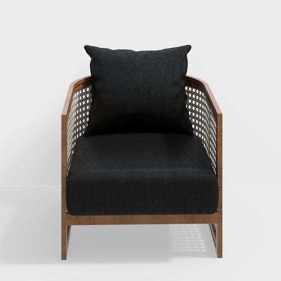 Stylish Low-Poly Armchair 3D model for Modern Spaces