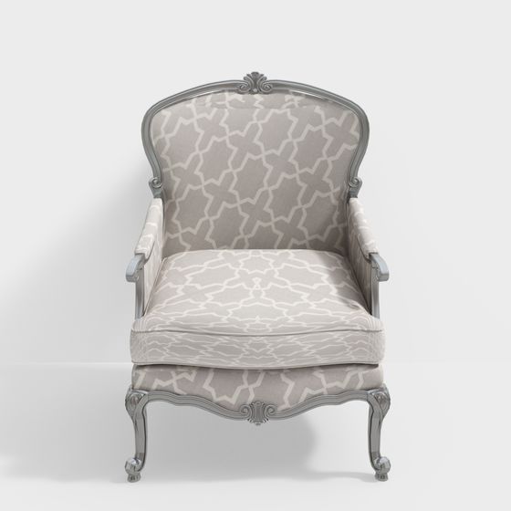 Elegant French Armchair 3D model