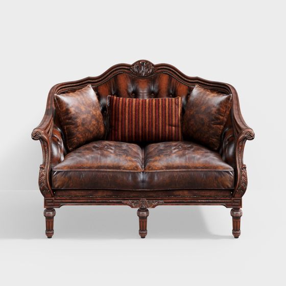 Vintage Elegance 3D model Sofa
