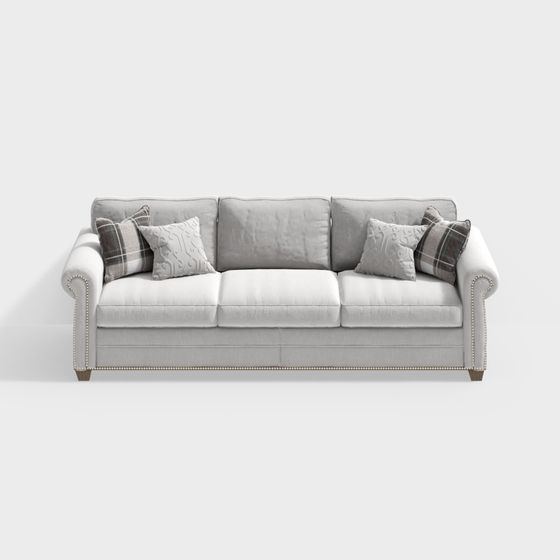 Cozy Comfort Low-Poly Sofa 3D Model