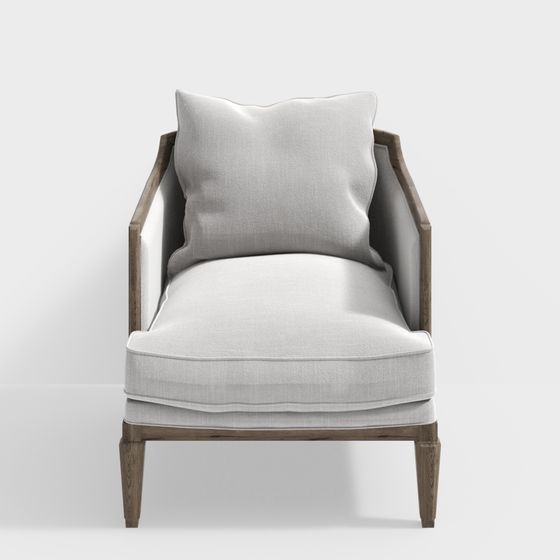 Elegant Low Polygon Armchair 3D model