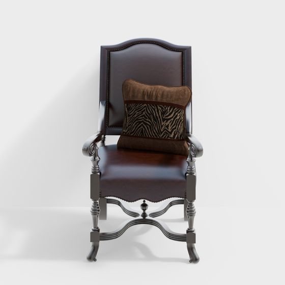 Elegant Retro Luxury Chair 3D model for Modern Spaces