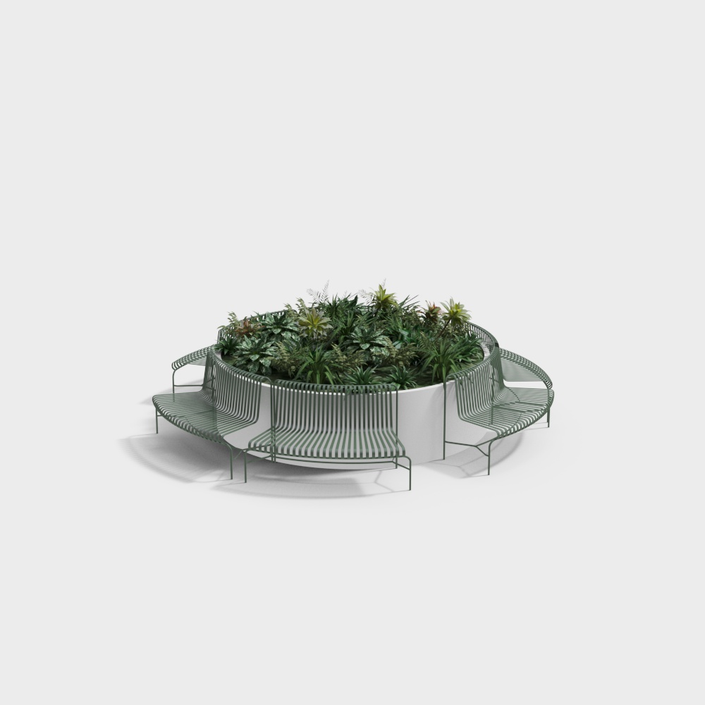 Flower pond public chair