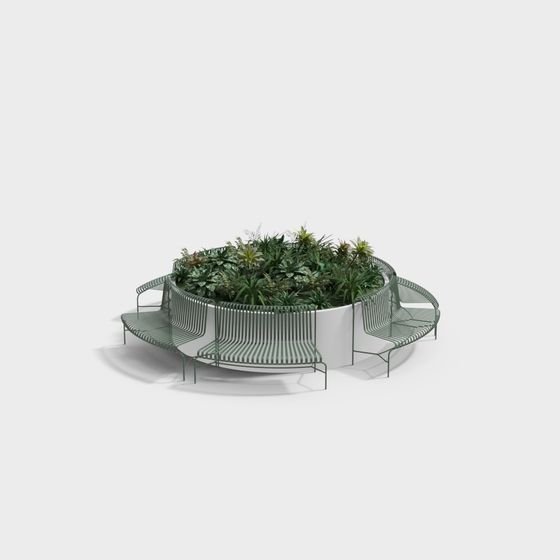 Round Table Garden 3D model