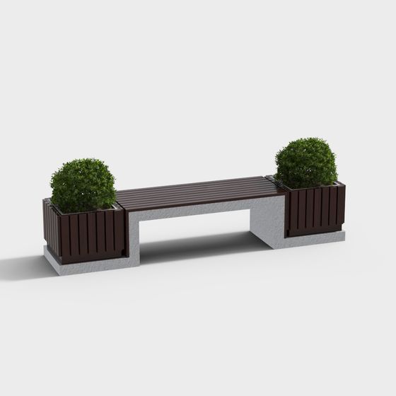 Urban Bench 3D model