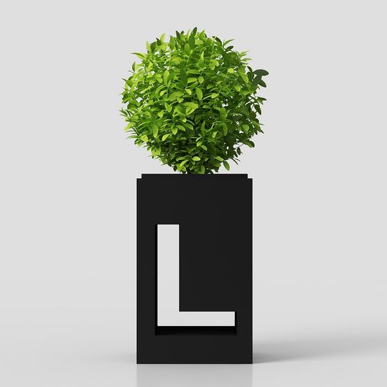 Urban Green Plant Pot 3D Model
