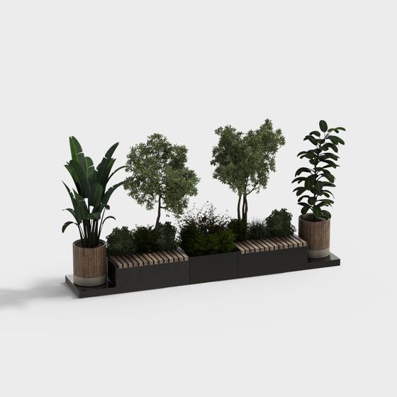 Urban Oasis Bench 3D model