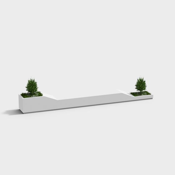 Modern Rectangular Planter 3D model