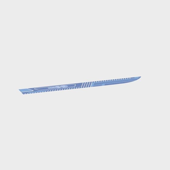 Stunning Blue Ruler Low Poly 3D Model
