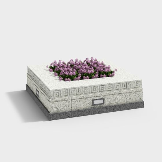 Stylish Urban Flower Bed 3D model for Creative Spaces