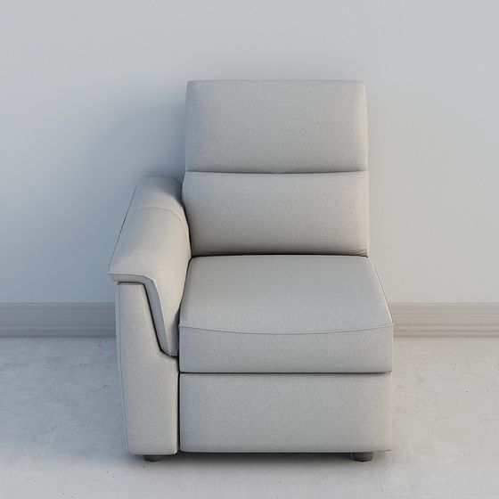 Comfortable Single Sofa 3D model for Modern Interiors