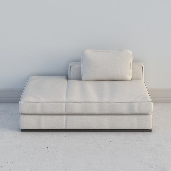Minimalist Low-Poly Sofa 3D model