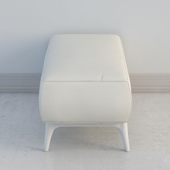 Sleek Storage Stool 3D model