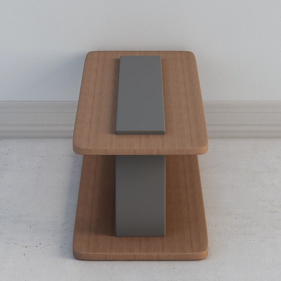 Elegant Wooden Side Table 3D model