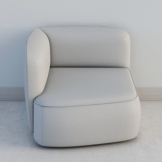 Cozy Corner Chair 3D model for Modern Interiors