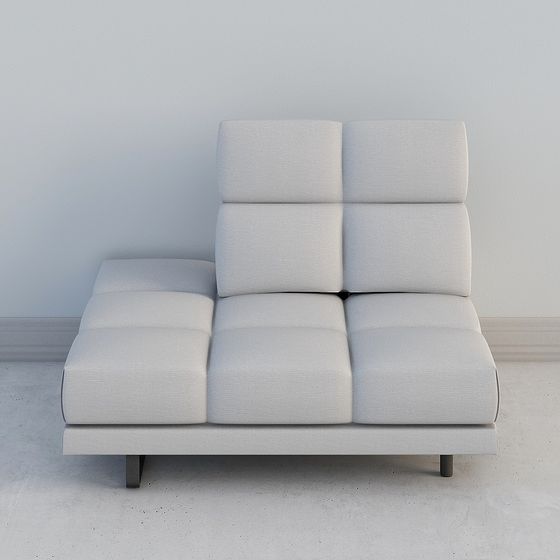 Minimalist 3D Sofa Model with High Detail