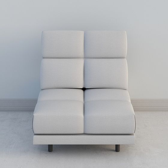 Modular Sofa 3D Model in Modern Minimalist Aesthetic