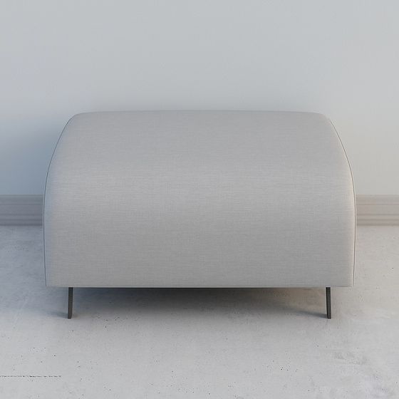 Urban Comfort Ottoman 3D model for Modern Interiors