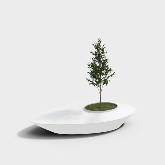 Lush Modern Planter 3D model
