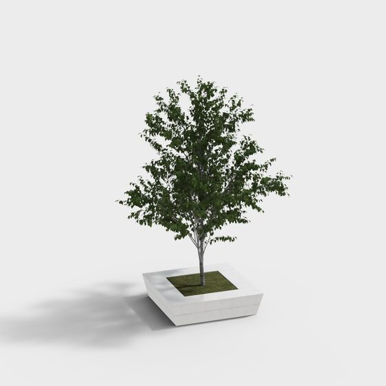 Vibrant Low-Poly Tree 3D model for Design Projects