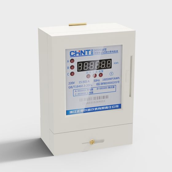 Smart Electric Meter 3D Model for Creative Projects