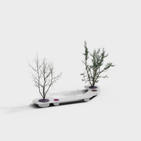 Urban Greenway 3D model for Modern Spaces