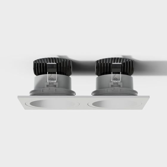 Dual-Head Embedded Spotlight 3D model