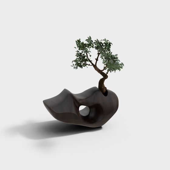 Nature’s Rhythm Modern Art Planter 3D model