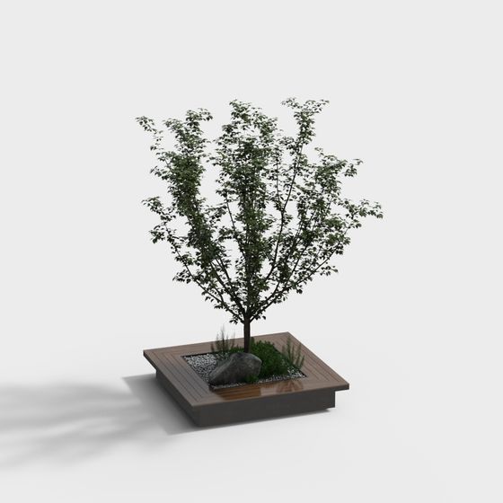 Urban Oasis Low Poly 3D Model