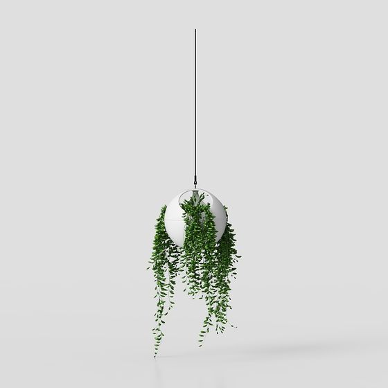 Hanging Plant Basket 3D model for Modern Spaces