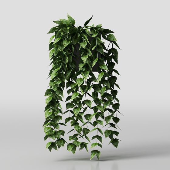 Stylish Hanging Plant 3D Model for Creative Use