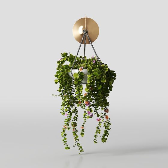 Suspended Green Plant 3D model: Perfect Fusion of Nature and Modernity