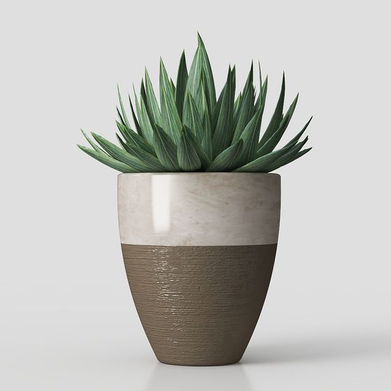 Lush Green Planter 3D model for Modern Spaces