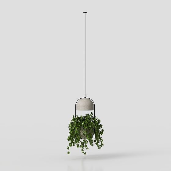 Hanging Plant Basket 3D model for Modern Interiors
