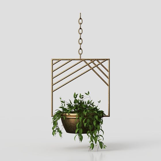 Geometric Hanging Planter 3D model