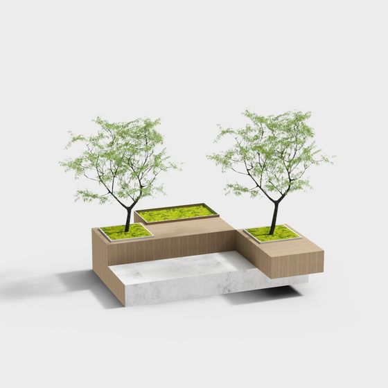 Urban Oasis Corner Table 3D model